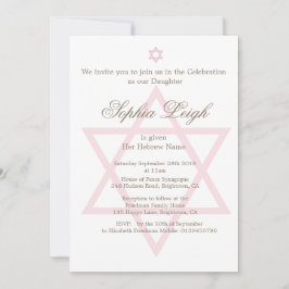 Jüdische Mädchennamenungszeremonie in Hebräisch Einladung