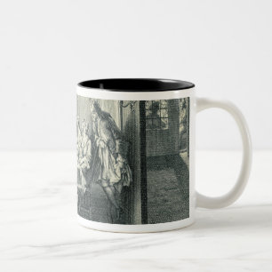 Jüdische Mahlzeit während des Festes der Zweifarbige Tasse