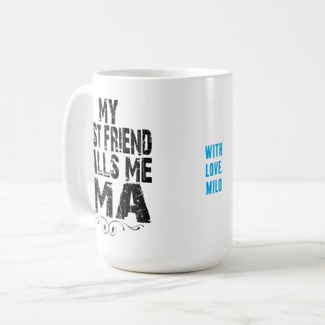 Jüdische Mama IMA Best Friend Liebe Tochter in Tas Kaffeetasse (Vorderseite Links)