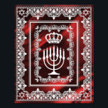 Jüdische Menorah Kronen Imitate Papercut Kunstdruc Fotodruck<br><div class="desc">Zeigen Sie diesen atemberaubenden Kunstdruck im Rahmen Ihrer Wahl. Dieses weiße Imitat verleiht dem Papierschnitt eine beliebige Hintergrundfarbe.</div>
