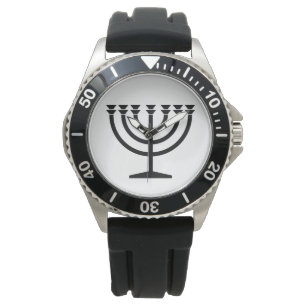 Jüdische Menorah (Symbol des Judentums) Armbanduhr