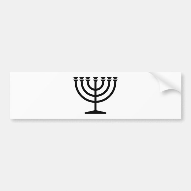 Jüdische Menorah (Symbol des Judentums) Autoaufkleber (Vorne)