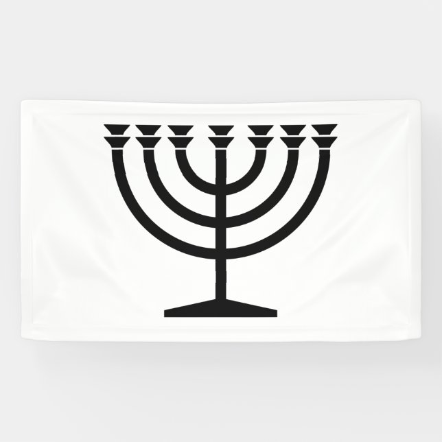 Jüdische Menorah (Symbol des Judentums) Banner (Horizontal)