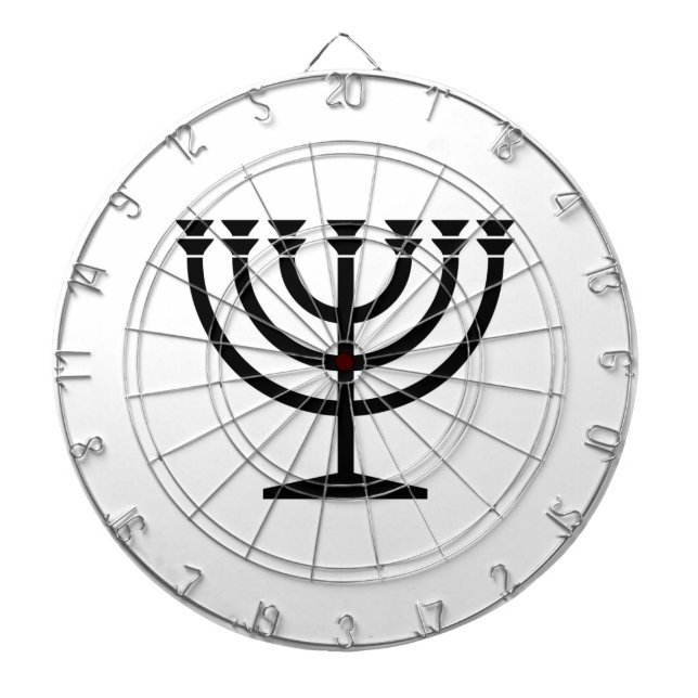 Jüdische Menorah (Symbol des Judentums) Dartscheibe (vorne)