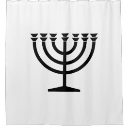 Jüdische Menorah (Symbol des Judentums) Duschvorhang