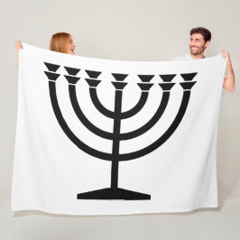 Jüdische Menorah (Symbol des Judentums) Fleecedecke