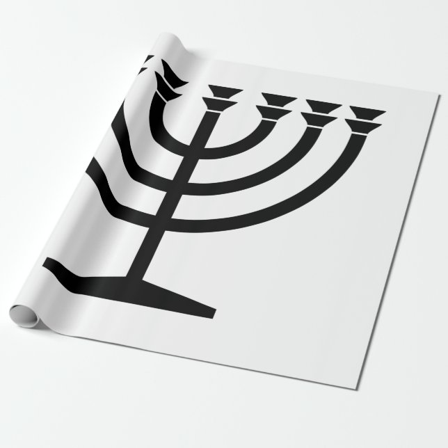 Jüdische Menorah (Symbol des Judentums) Geschenkpapier (Ungerollt)