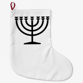 Jüdische Menorah (Symbol des Judentums) Großer Weihnachtsstrumpf