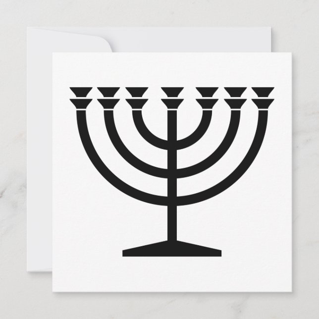 Jüdische Menorah (Symbol des Judentums) Karte (Vorderseite)