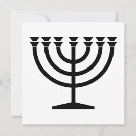 Jüdische Menorah (Symbol des Judentums) Karte