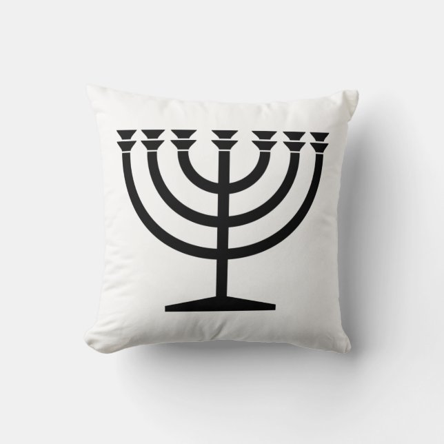 Jüdische Menorah (Symbol des Judentums) Kissen (Vorderseite)