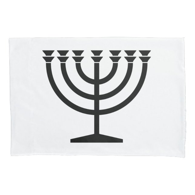 Jüdische Menorah (Symbol des Judentums) Kissenbezug (Vorderseite-Links)