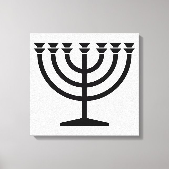 Jüdische Menorah (Symbol des Judentums) Leinwanddruck (Vorderseite)