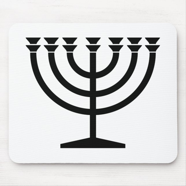 Jüdische Menorah (Symbol des Judentums) Mousepad (Vorne)