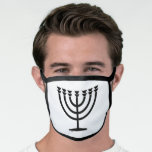 Jüdische Menorah (Symbol des Judentums) Mund-Nasen-Maske<br><div class="desc">Dieses Design zeigt eine Menorah, die von jüdischen Leuten benutzt wird, um den achttägigen Urlaub von Hanukkah zu feiern. Die Menorah ist ein neunverzweigtes Kronleuchter, das während Hanukkah angezündet wird. Acht der neun Zweige verfügen über Lampen (Kerzen oder Öllampen), die die acht Nächte des Urlaubs symbolisieren; an jeder Nacht wird...</div>
