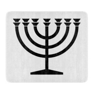Jüdische Menorah (Symbol des Judentums) Schneidebrett