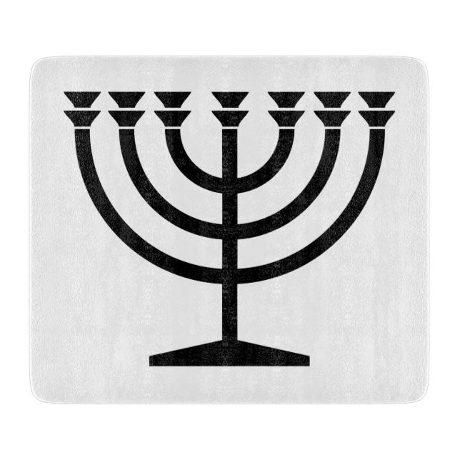 Jüdische Menorah (Symbol des Judentums) Schneidebrett (Vorderseite)