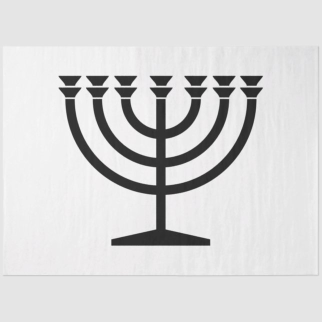 Jüdische Menorah (Symbol des Judentums) Seidenpapier (Vorderseite)