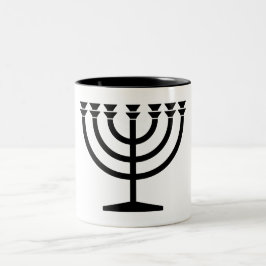 Jüdische Menorah (Symbol des Judentums) Zweifarbige Tasse