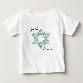Jüdische Prinzessin Star von David mit pastellfarb Baby T-shirt