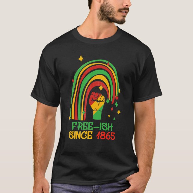 Jüdische Rainbow-freie Ish seit 1865 afrikanische  T-Shirt (Vorderseite)