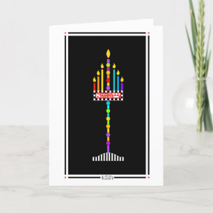 Jüdische Schabbat-Schhalom-Menorah-Karte Karte