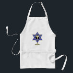 jüdische Star Schürze<br><div class="desc">Jewish ohrts and gift ideas featuring beautiful Jewish Star of David with a wine glass in the center.</div>