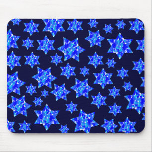Jüdische Sterne des Blauen Spritzers Mousepad
