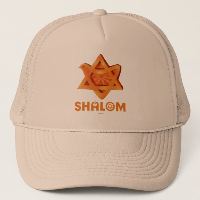 JÜDISCHE TAUBE DES HUT-SHALOM TRUCKERKAPPE (Vorderseite)