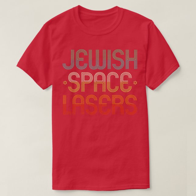 Jüdische Weltraumlaser T-Shirt (Design vorne)