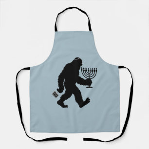 Jüdischer Bigfoot Chanukka Hanukkah Humor Lustig Schürze