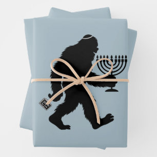Jüdischer Bigfoot Hanukkah Chanukah Spaß Unglaubli Geschenkpapier Set