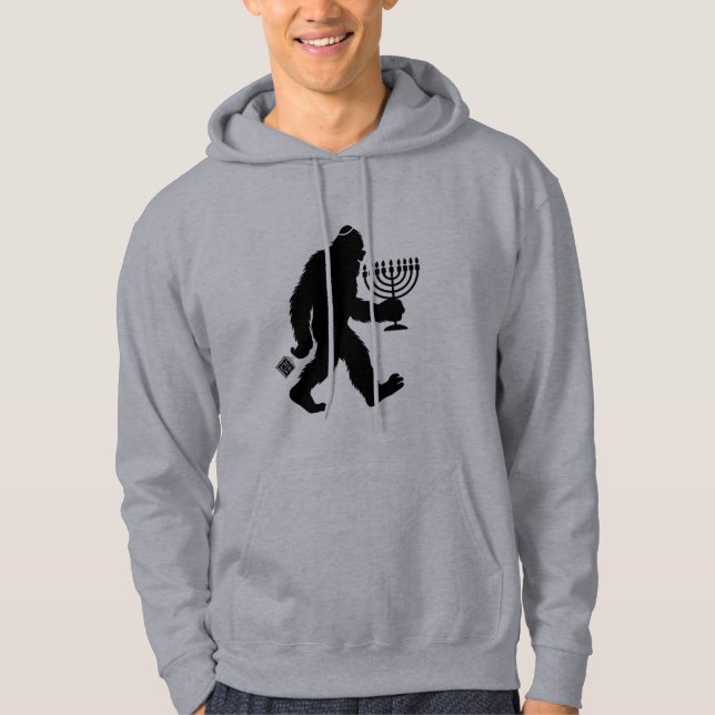Jüdischer Bigfoot Hanukkah Chanukah Spaß Unglaubli Hoodie (Vorderseite)