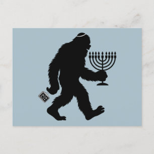 Jüdischer Bigfoot Hanukkah Chanukah Spaß Unglaubli Postkarte