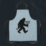 Jüdischer Bigfoot Hanukkah Chanukah Spaß Unglaubli Schürze<br><div class="desc">Jüdischer Bigfoot Hanukkah Chanukah Spaß Unglaublich witzig Menorah Dreidel</div>