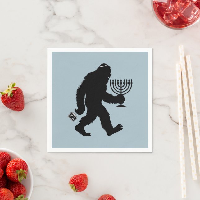 Jüdischer Bigfoot Hanukkah Chanukah Spaß Unglaubli Serviette (Beispiel)
