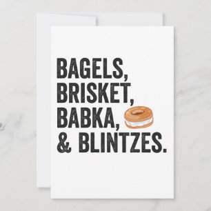 Jüdischer Chanukka-Bagel-Brisket-Bakka-Blintzes-Ge Einladung