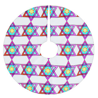 Jüdischer Davidsstern Polyester Weihnachtsbaumdecke