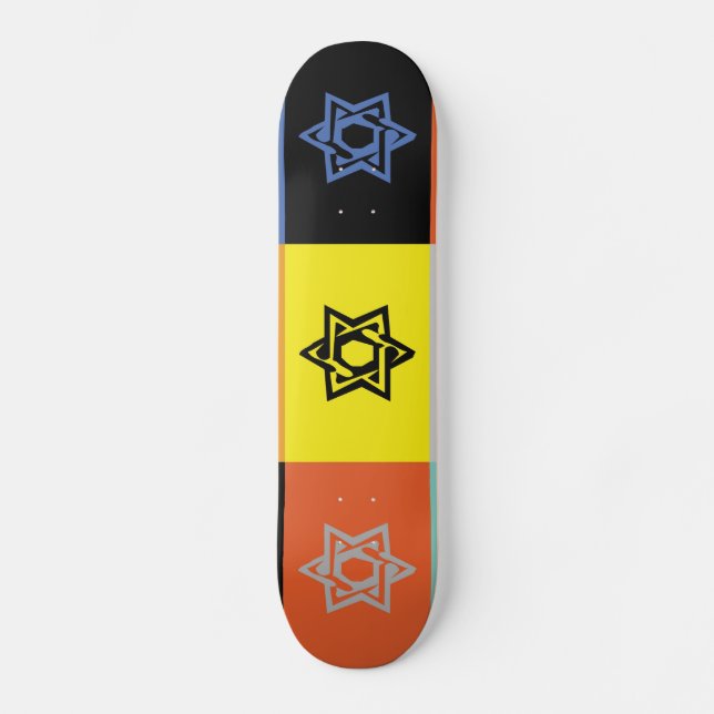 JÜDISCHER DAVIDSSTERN Skateboard (Vorderseite)