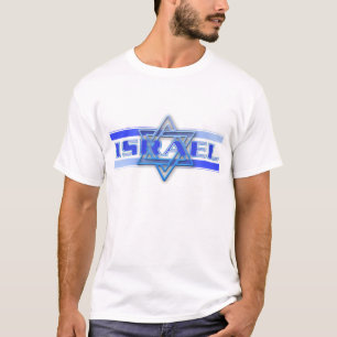 Jüdischer Davidstern Israel Blau und Weiß T-Shirt