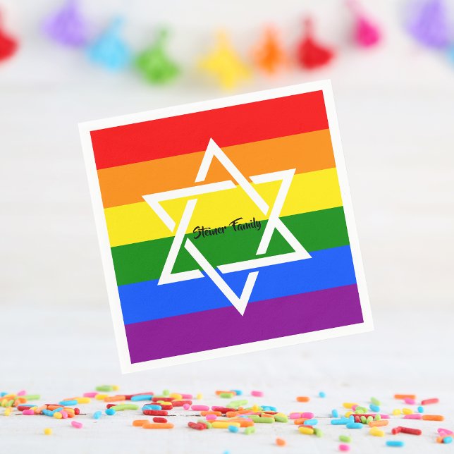 Jüdischer Gay Rainbow Flag Star von David Serviette (Von Creator hochgeladen)