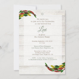 Jüdischer hebräischer Junge, der rustikale Namen t Einladung