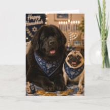 Jüdischer Hunde-Liebhaber Frohes Chanukka-Fest
