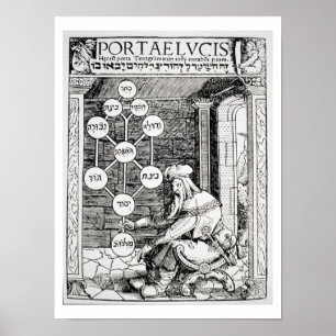 Jüdischer Kabbalist mit Sephiroth, Kopie eines i Poster