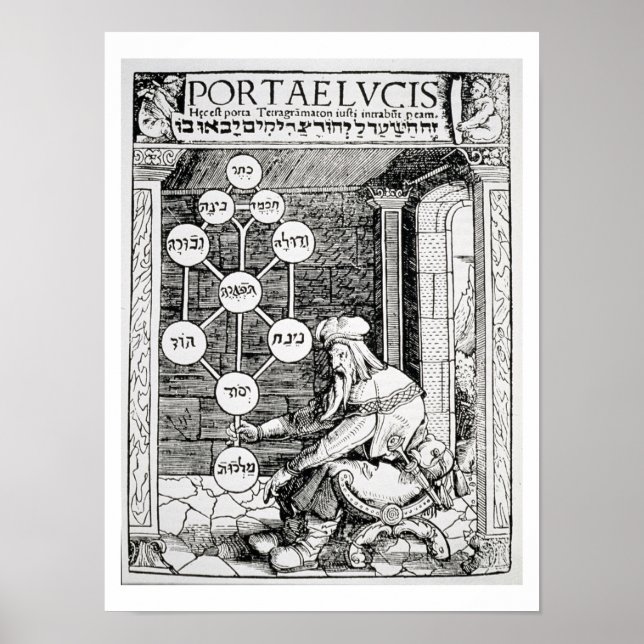 Jüdischer Kabbalist mit Sephiroth, Kopie eines i Poster (Vorne)