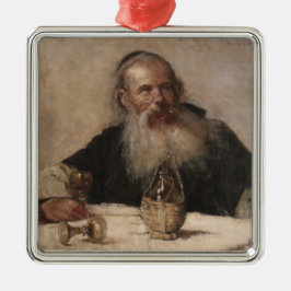 Jüdischer Mensch Trinkwein (von Olga Boznanska) Ornament Aus Metall