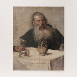Jüdischer Mensch Trinkwein (von Olga Boznanska) Puzzle