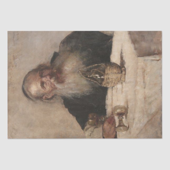 Jüdischer Mensch Trinkwein (von Olga Boznanska) Seidenpapier (Vorderseite)