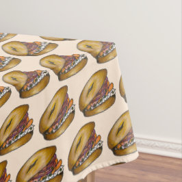 Jüdischer NYC Deli Bagel Capers Lox Creme Chee Tischdecke