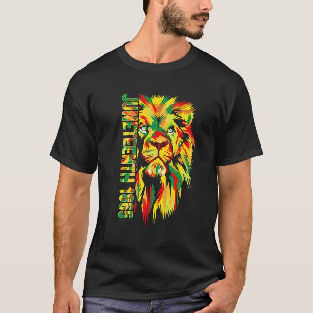 Jüdischer Schwarzer Löwe 1865 König T-Shirt (Vorderseite)